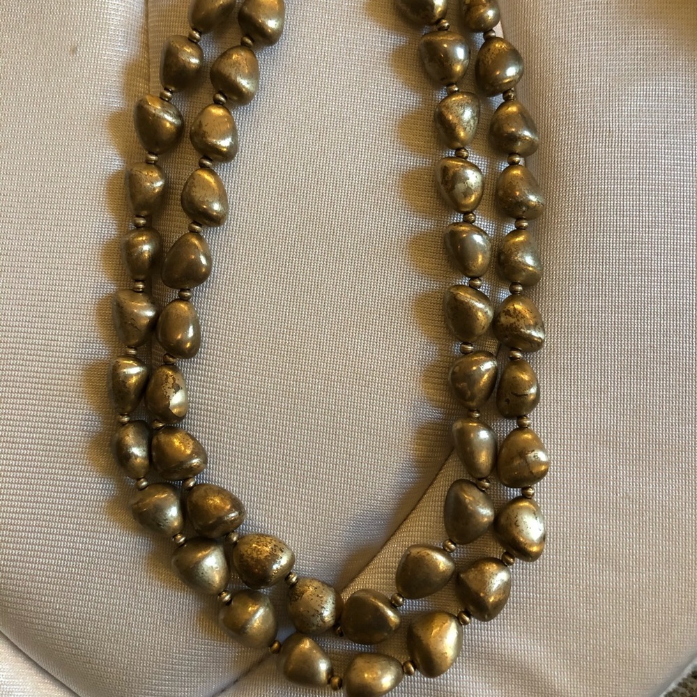 Ann Taylor Distressed Gold Layered Necklace